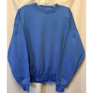 Colorful Standard Women's XS Oversized Blue Organic Cotton Crewneck Sweatshirt